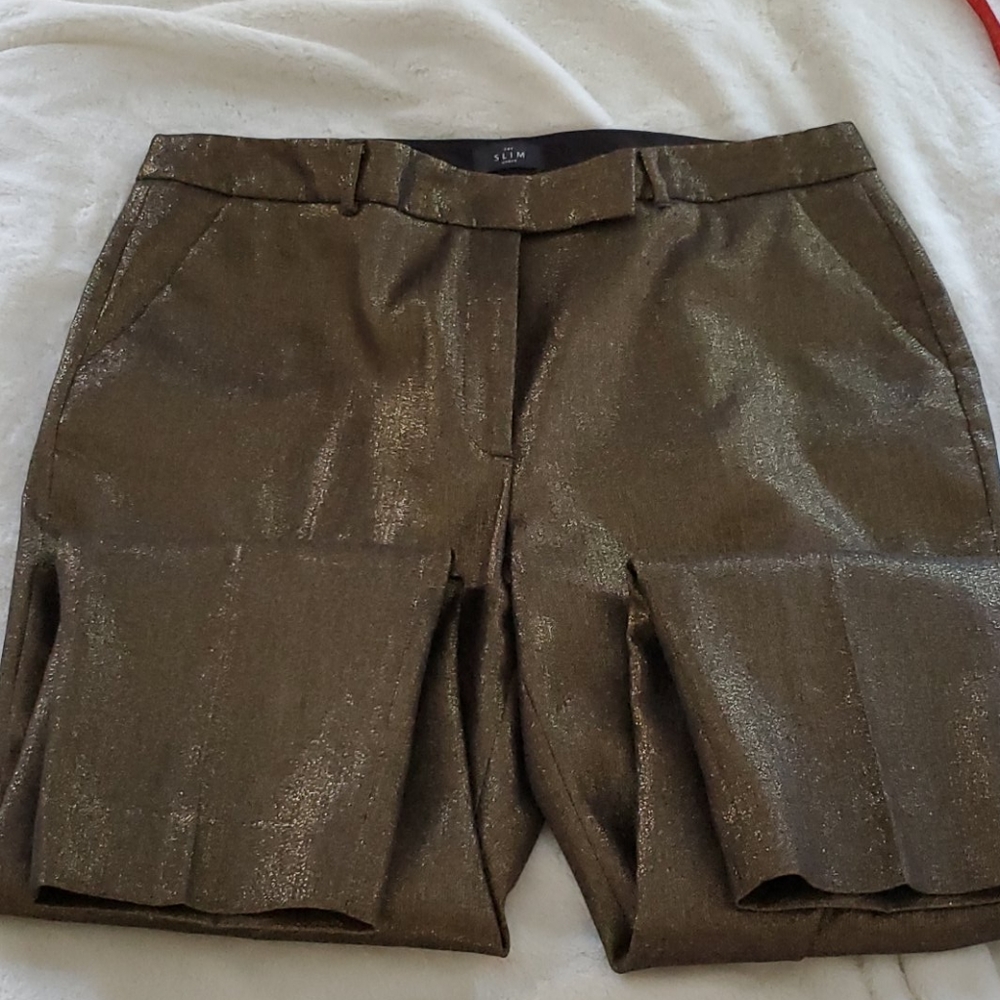 WHBM the skinny ankle gold pants